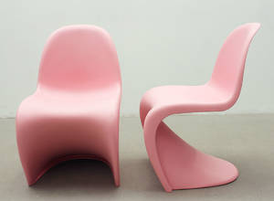 Verner Panton, stolar, ett par, sk Panton-chair 2