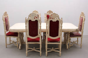 Matsalsgrupp, 7 delar, barockstil 7