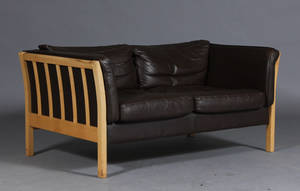 To-pers. sofa, læder
