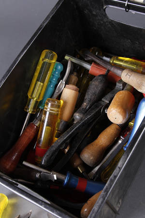 Diverse møbelpolstrerværktøj