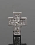 Pendant in 18 k set with diamonds approx. 0.30ct