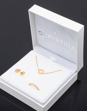 Christina Watches, smykkesæt, armlænke, ring og par ørestikker