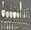 Samling diverse sølvbestik