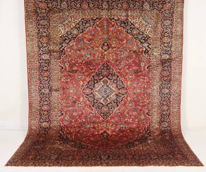 Kashan. Persisk håndknyttet tæppe, 345x268 cm.