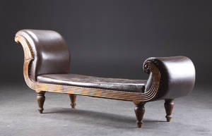 Chaiselongue, læder.