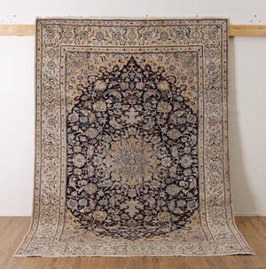 Persisk Nain tæppe med silke 294 x 200 cm