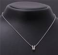 P-A Halbæck Pedersen. En hvidguldshalskæde af 14 kt. med brillant, 0,12ct 