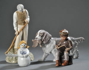 Kgl. Porcelæn, Dahl Jensen samt Bing  Grøndahl. Fire figurer 4