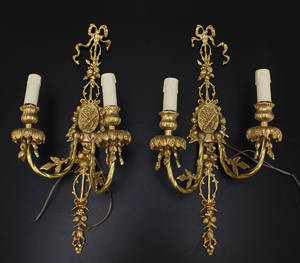 Appliquer, ett par, mässing, gustaviansk stil 2