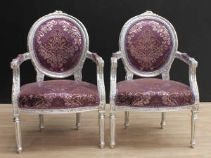 Karmstolar, ett par, gustaviansk stil 2