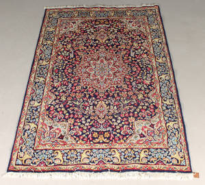 Persisk handknuten matta old Kerman 250x140 cm