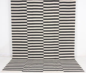 Orientalisk flatvävd matta, modern art Kelim 349 x 257 cm