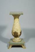 PIEDESTAL, 1900-TAL, BALUSTERFORMAD, SKIVA AV MARMOR, HÖ63 CM, 23X23 CM