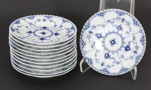 Assietter 12st, Musselmalet, Royal Copenhagen