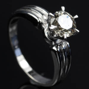 Solitaire ring ca. 1.15 ct.