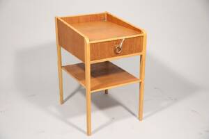 NATTDUKSBORD, 195060-TAL, TEAK OCH LÖVTRÄ, HÖ55 CM, BE33 CM, DJ42 CM