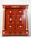 Schrank im Stil des Empire, mahagoniefarben gefaßt, 