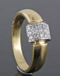 Diamond ring, 18kt. gold, approx. 0.15ct
