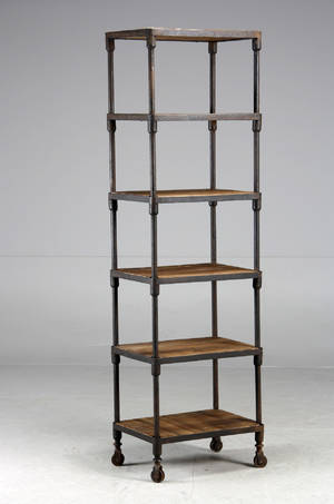 Bogreol industielt design, genbrugsmaterialer