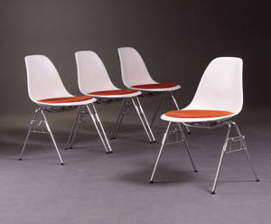 Charles Eames 1907- 1978. Sæt på fire skalstole 4