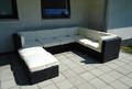 Sofasæt udført i sort polyrattan 8