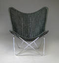 Knud Vinther. Batchair.dk. Hvilestol af antracitfarvet naturrattan 