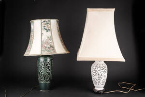 To bordlamper af porcelæn 2