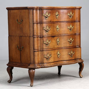 Dragkiste af egetræ, 1800-tallet
