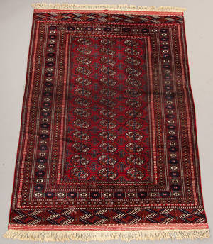 Pakistansk Boccara tæppe, 197 x 126 cm.