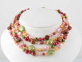 Long necklace with multicolour freshwater pearls