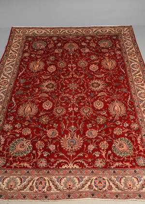Håndknyttet Persisk Tabriz 398x290 cm