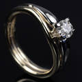 Solitaire ring ca. 0.44 ct.