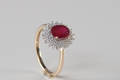 Rubin- og brillantring
