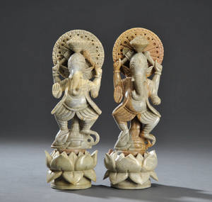 Ganesh figurer af fedtsten 2