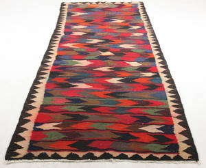 Matta, flatvävd, Harsin-Kelim, 308x145 cm