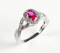 Ring af sterlingsølv med diamanter og zirkon