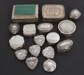 Dosor och askar 16 delar, bl.a. silver