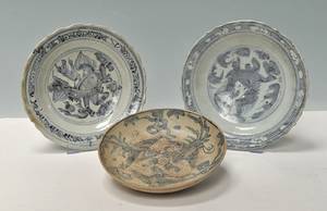 En samling kinesisk porcelæn, bl.a. en Ming skål 3
