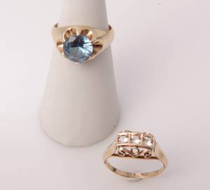 Et par guldringe, 14kt