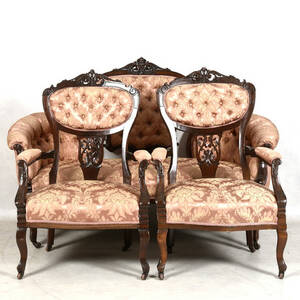 SALONGSMÖBEL, 3 delar, 1800-talets andra hälft.