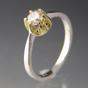 Solitaire ring ca. 0.38 ct.