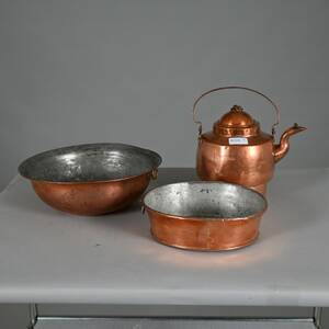 3 delar koppar 1800 tal