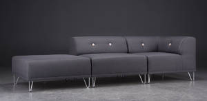 Nomad DOT, lille modulsofa med mørkegråt stof 