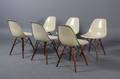 Charles Eames 1907-1978 Seks skalstole, råhvide 6