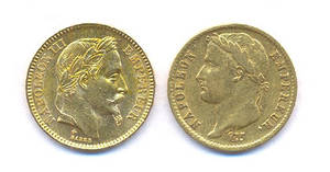 Frankrig 20 Fr 1808 og 1865 guld 2