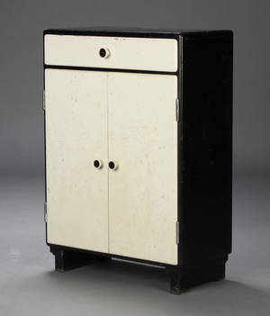 Skoskab, bemalet, 1940erne