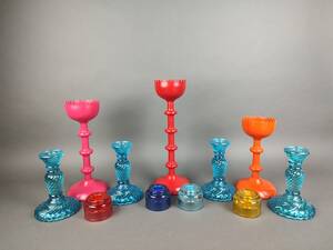 Parti ljusstakar, glas  metall