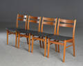 Et sæt på fire stole af bøg og teak 4