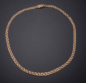 Bismarck halskæde, 14 kt guld