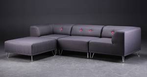 Nomad DOT modulsofa, mørkegrå med forkromede metalben